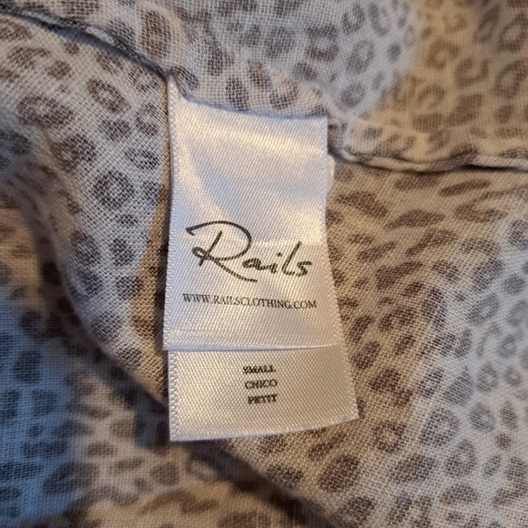 Rails women's size Small Angelina Sand Cheetah linen blend dress EUC - Picture 5 of 10